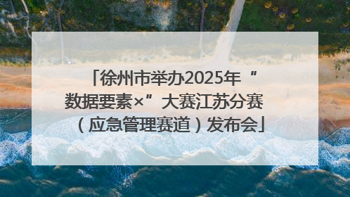 徐州市举办2025年“数据要素×”大赛江苏分赛（应急管理赛道）发布会