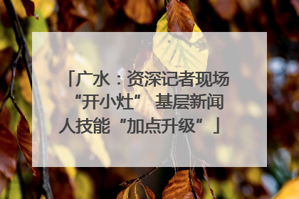 广水：资深记者现场“开小灶” 基层新闻人技能“加点升级”