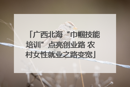 广西北海“巾帼技能培训”点亮创业路 农村女性就业之路变宽