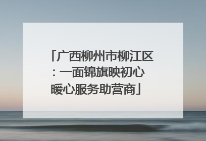 广西柳州市柳江区：一面锦旗映初心 暖心服务助营商