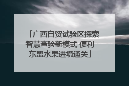 广西自贸试验区探索智慧查验新模式 便利东盟水果进境通关