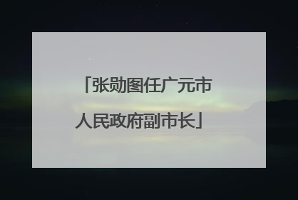 张勋图任广元市人民政府副市长