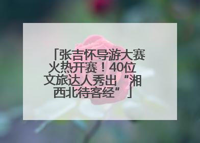 张吉怀导游大赛火热开赛！40位文旅达人秀出“湘西北待客经”