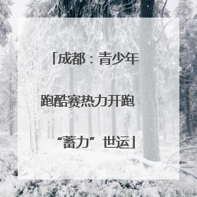 成都：青少年跑酷赛热力开跑“蓄力”世运