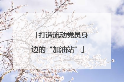打造流动党员身边的“加油站”
