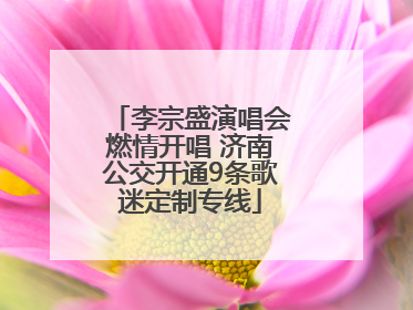 李宗盛演唱会燃情开唱 济南公交开通9条歌迷定制专线