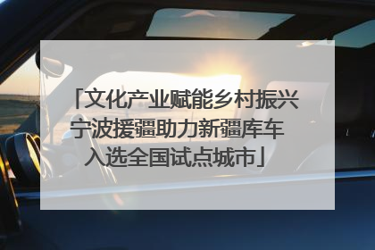 文化产业赋能乡村振兴 宁波援疆助力新疆库车入选全国试点城市
