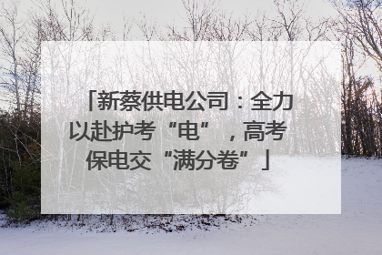 新蔡供电公司：全力以赴护考“电”，高考保电交“满分卷”