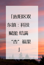 旌阳区双东镇：科技赋能 结满“杏”福果