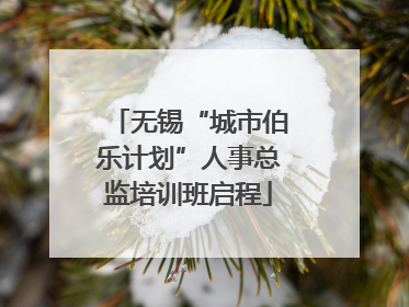 无锡“城市伯乐计划”人事总监培训班启程