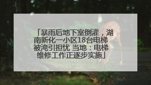 暴雨后地下室倒灌，湖南新化一小区18台电梯被淹引担忧 当地：电梯维修工作正逐步实施