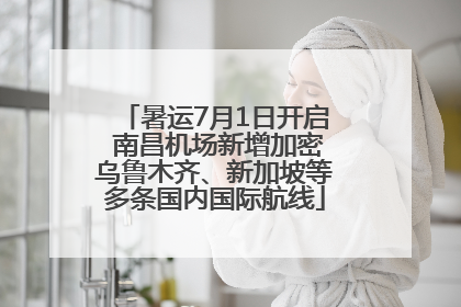 暑运7月1日开启 南昌机场新增加密乌鲁木齐、新加坡等多条国内国际航线