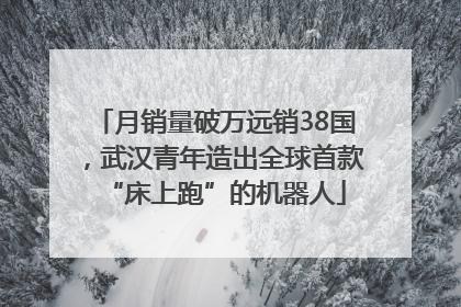 月销量破万远销38国，武汉青年造出全球首款“床上跑”的机器人