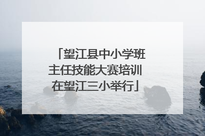 望江县中小学班主任技能大赛培训在望江三小举行