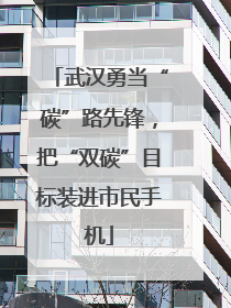 武汉勇当“碳”路先锋，把“双碳”目标装进市民手机