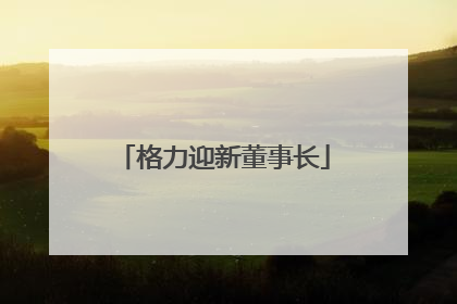 格力迎新董事长