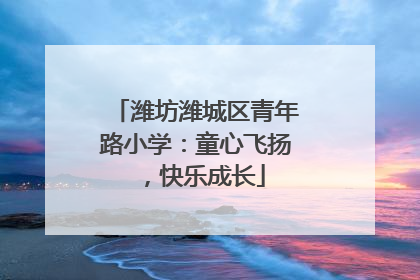 潍坊潍城区青年路小学：童心飞扬，快乐成长