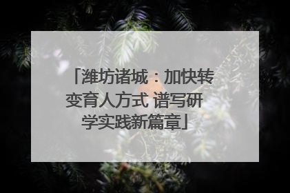 潍坊诸城：加快转变育人方式 谱写研学实践新篇章