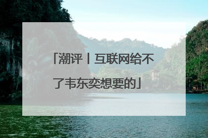 潮评丨互联网给不了韦东奕想要的
