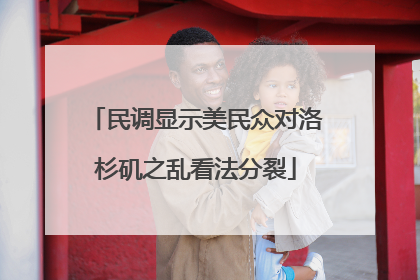 民调显示美民众对洛杉矶之乱看法分裂