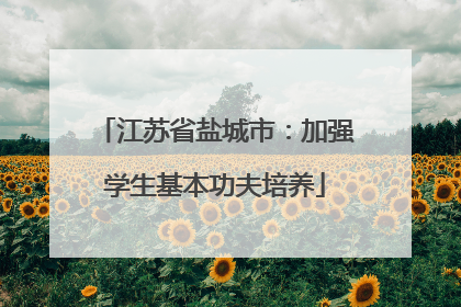 江苏省盐城市：加强学生基本功夫培养