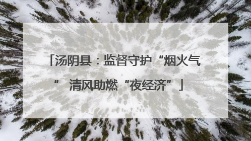 汤阴县：监督守护“烟火气” 清风助燃“夜经济”