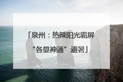 泉州：热辣阳光霸屏 “各显神通”避暑