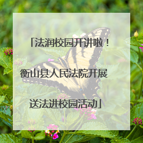 法润校园开讲啦！衡山县人民法院开展 送法进校园活动