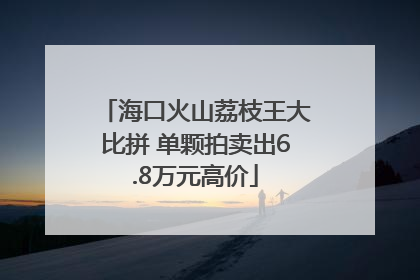 海口火山荔枝王大比拼 单颗拍卖出6.8万元高价