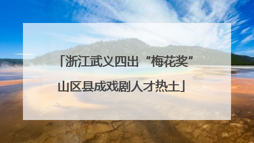 浙江武义四出“梅花奖” 山区县成戏剧人才热土
