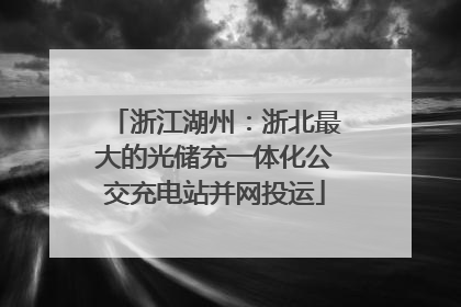 浙江湖州：浙北最大的光储充一体化公交充电站并网投运