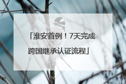淮安首例！7天完成跨国继承认证流程