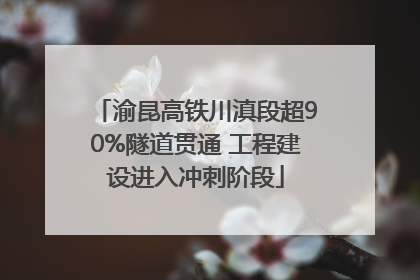 渝昆高铁川滇段超90%隧道贯通 工程建设进入冲刺阶段