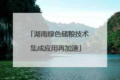 湖南绿色储粮技术集成应用再加速