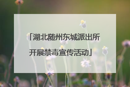 湖北随州东城派出所开展禁毒宣传活动