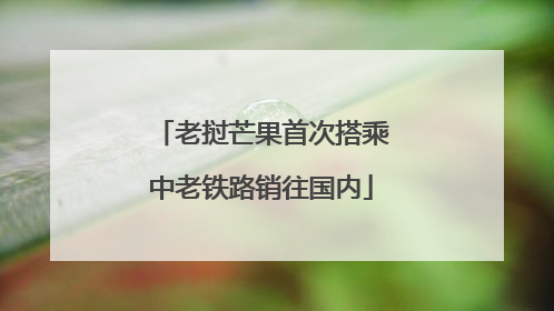 老挝芒果首次搭乘中老铁路销往国内