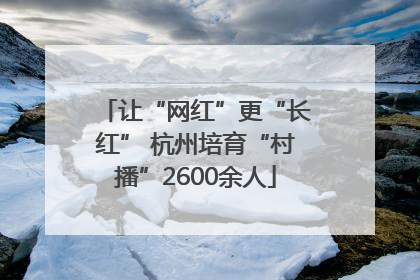 让“网红”更“长红” 杭州培育“村播”2600余人