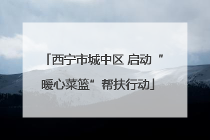 西宁市城中区 启动“暖心菜篮”帮扶行动