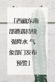 西藏东南部遭遇持续强降水 气象部门发布预警