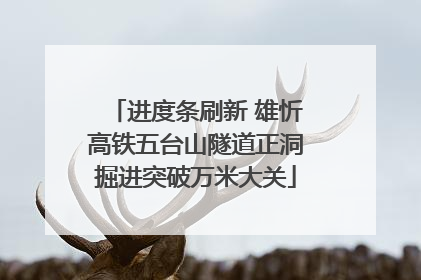 进度条刷新 雄忻高铁五台山隧道正洞掘进突破万米大关