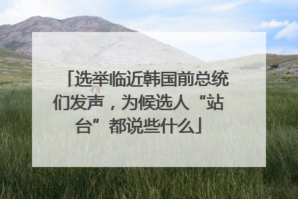 选举临近韩国前总统们发声，为候选人“站台”都说些什么