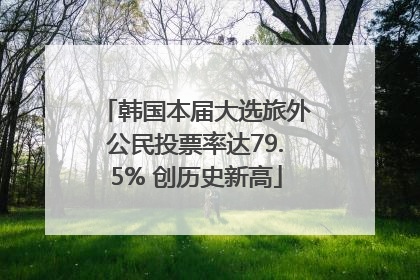 韩国本届大选旅外公民投票率达79.5% 创历史新高