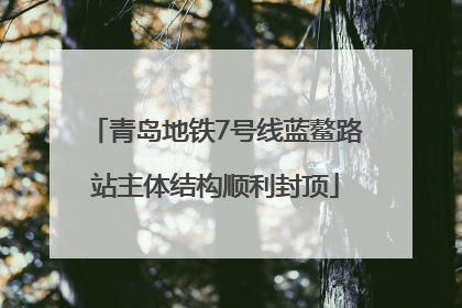 青岛地铁7号线蓝鳌路站主体结构顺利封顶