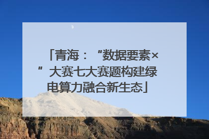 青海：“数据要素×”大赛七大赛题构建绿电算力融合新生态