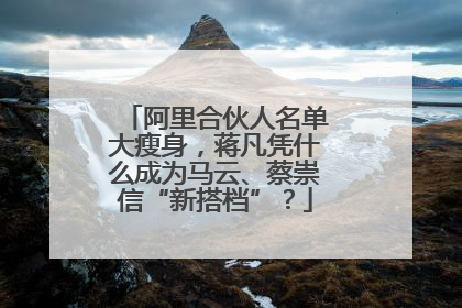 阿里合伙人名单大瘦身，蒋凡凭什么成为马云、蔡崇信“新搭档”？