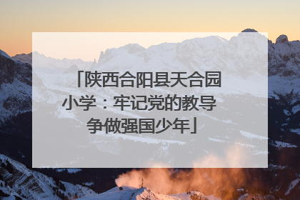 陕西合阳县天合园小学：牢记党的教导 争做强国少年