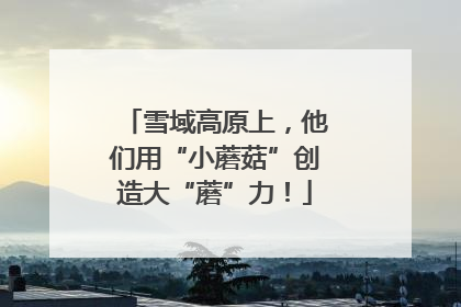 雪域高原上，他们用“小蘑菇”创造大“蘑”力！