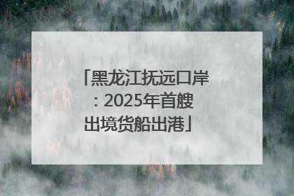 黑龙江抚远口岸：2025年首艘出境货船出港
