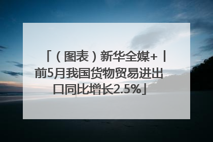 （图表）新华全媒+丨前5月我国货物贸易进出口同比增长2.5%