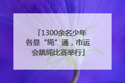 1300余名少年各显“绳”通，市运会跳绳比赛举行